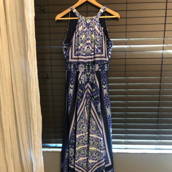 Eliza J Dresses & Skirts - Eliza J Blue Print Maxi Dress